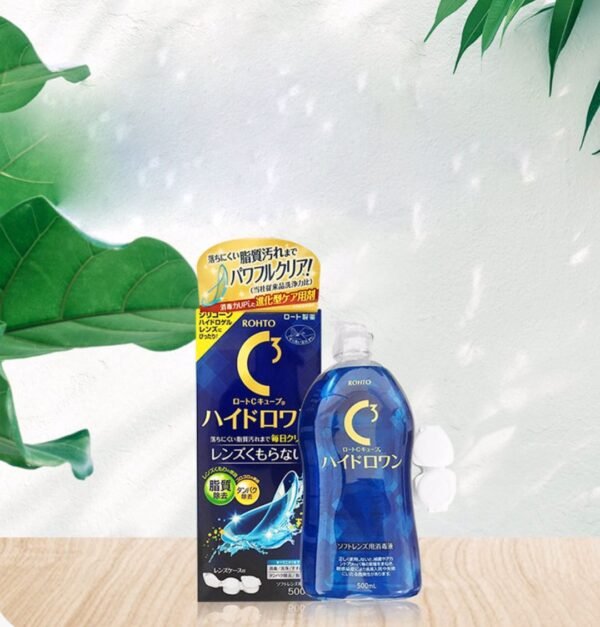日本ROHTO乐敦 C3滋养营养型隐形眼镜护理液 加强版 500ml