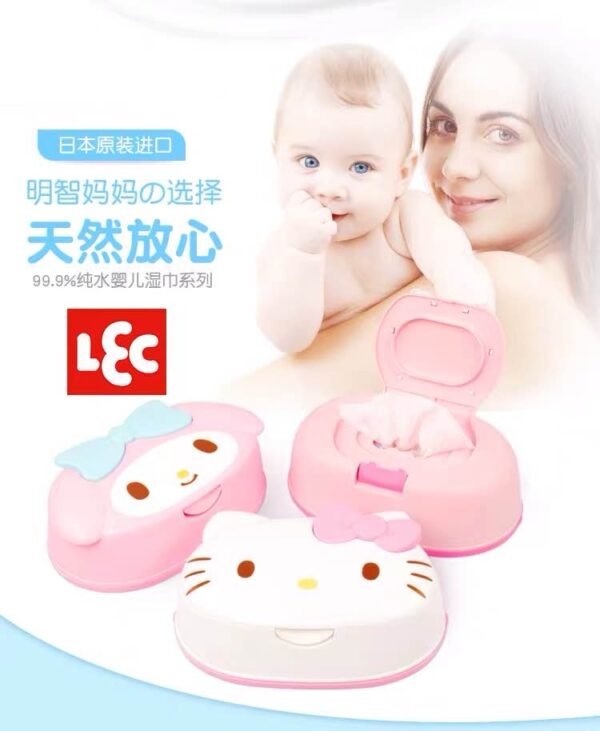 日本LEC美乐蒂99.9%纯水润肌盒装湿纸巾 80抽