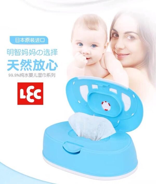 日本LEC叮当猫99.9%纯水润肌盒装湿纸巾 80抽