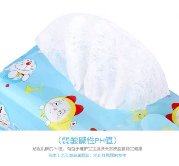 日本LEC叮当猫99.9%纯水润肌盒装湿纸巾 80抽