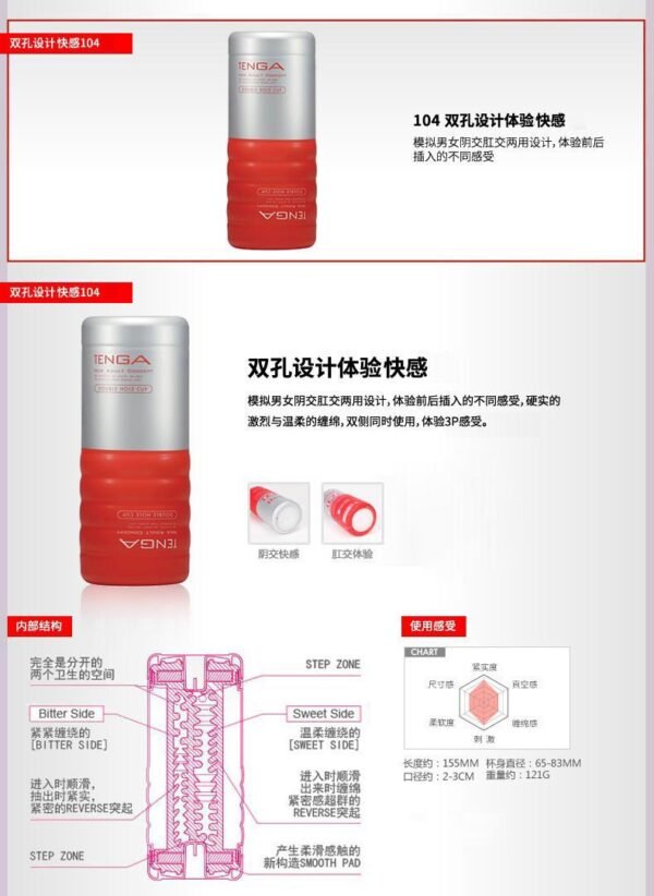 日本TENGA典雅 男士专用玩具 TOC-001 加大深喉感受型