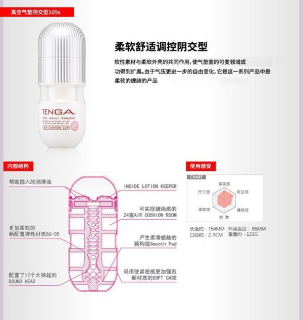日本TENGA典雅 男士专用玩具 TOC-001 加大深喉感受型