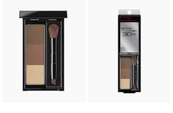 Japan KANEBO KATE 3D Stereo Super Perfect Makeover Three Color Eyebrow Pencil #EX-5 Dark Brown 2.2g New Edition