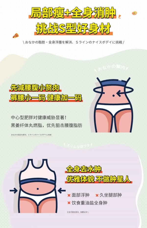 日本SVELTY Pakkun黑姜纤体丸 150粒