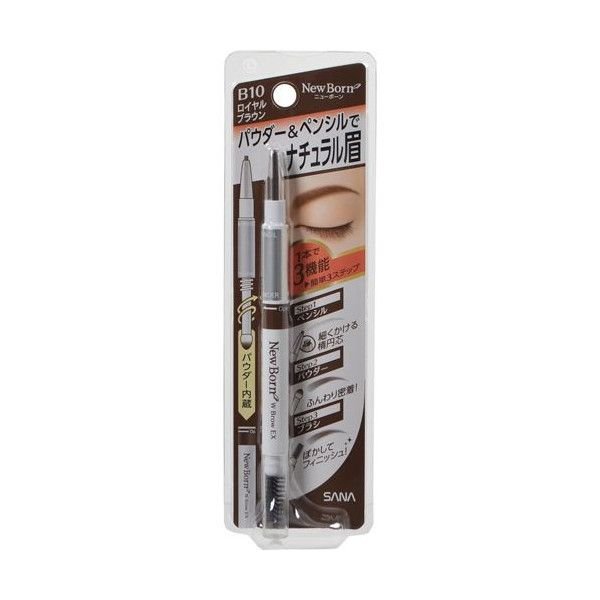 Japan SANA Sana Soft Three-in-One Eyebrow Pencil #B10 Dark Brown