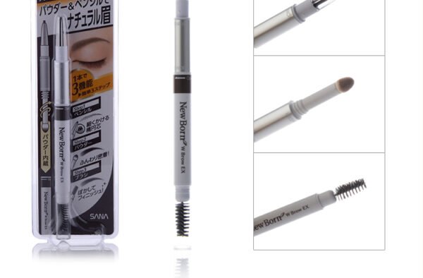 Japan SANA Sana Soft Three-in-One Eyebrow Pencil #B6 Natural Brown