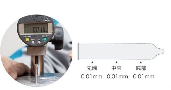 日本OKAMOTO冈本 001系列亲肤触感薄L码避孕套0.01mm 3只装