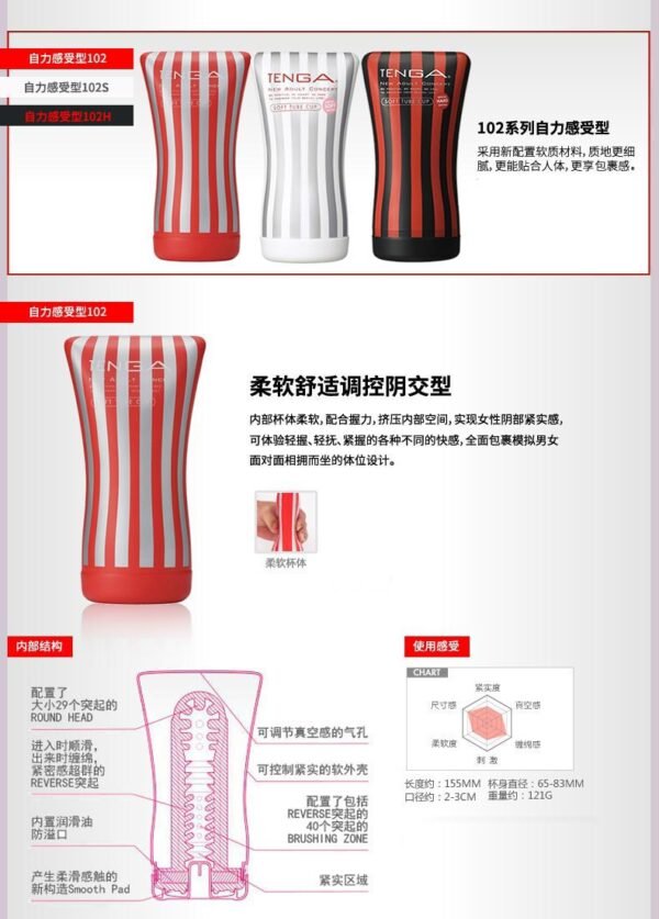 日本TENGA典雅 男士专用玩具 TOC-001 加大深喉感受型