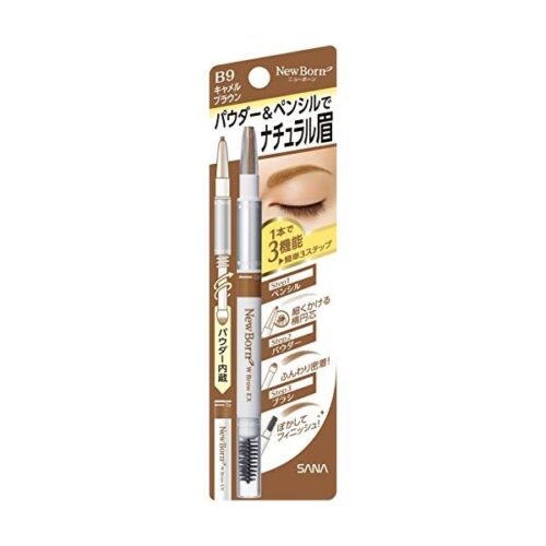 Japan SANA Sana Soft Three-in-One Eyebrow Pencil #B9 Camel Brown