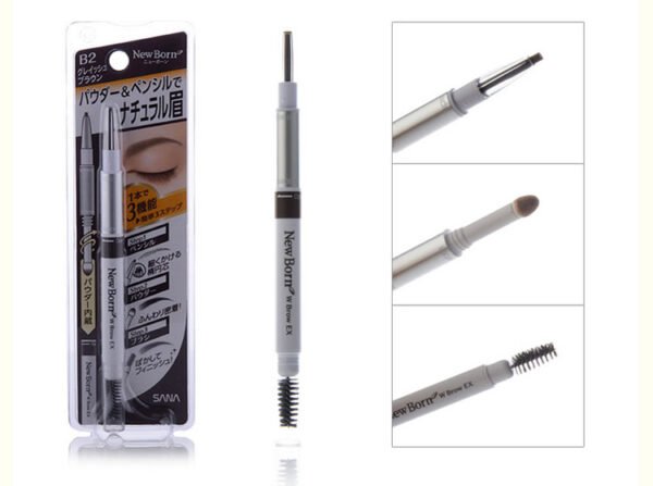 Japan SANA Sana Soft Three-in-One Eyebrow Pencil #B8 Grey
